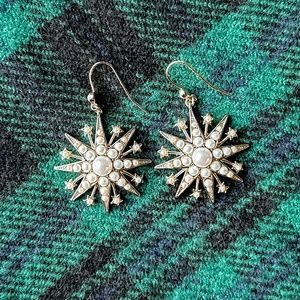 NWOT Draper James Pearl Star Drop Earrings